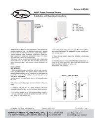 Thumbnail of document Manual - A-465 Flush Mount Space Pressure Sensor